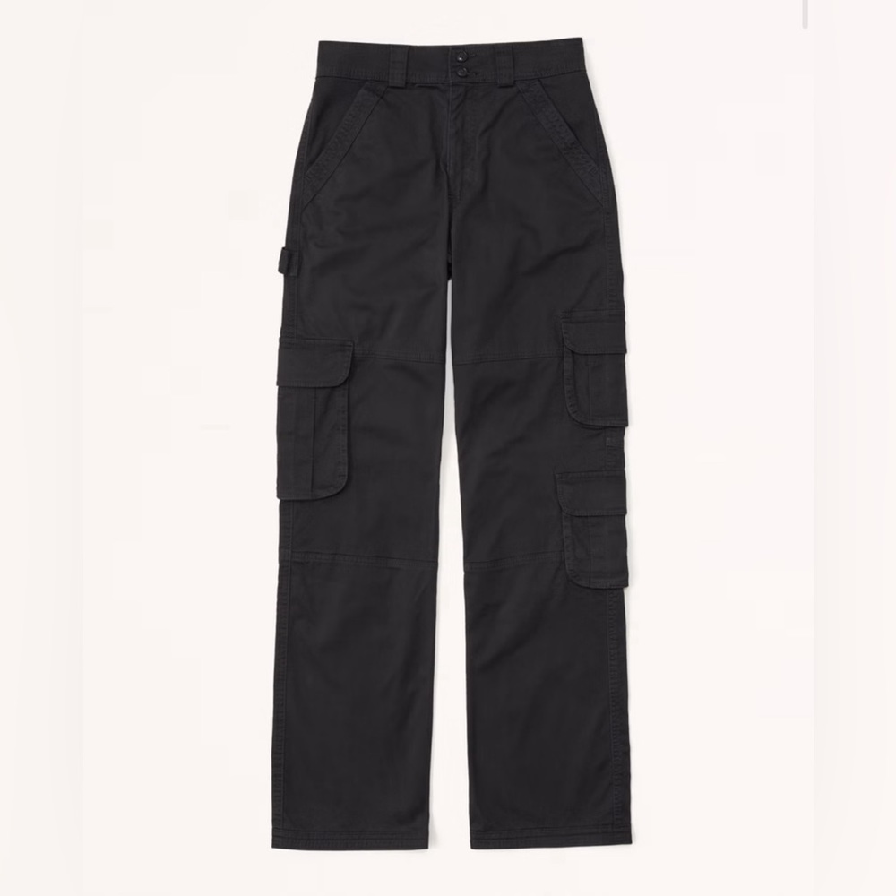 Abercrombie & Fitch Relaxed Cargo Pant- Black